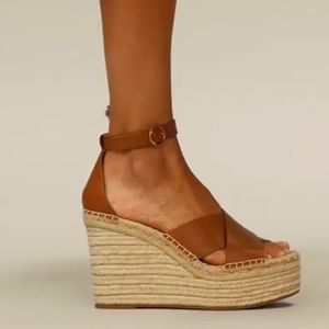 Tory Burch Selby Wedges Espadrille Sandals 9.5
